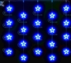 Светодиодный узорный занавес LED Звезды, синий