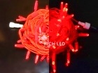 Гирлянда LED Нить 10 м, 24 В,  цветная резина (красный)