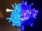 Гирлянда LED Нить 10 м, 24 В,  цветная резина (синий)