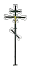 Крест металлический малый с распятием