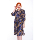 Цветочное платье-рубашка с поясом «Ульяна»