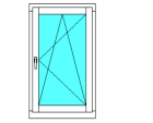 Пластиковое окно KBE 58  (одностворчатое)