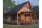 Проект деревянного дома из бруса с мансардой
