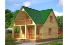 Проект деревянного дома из бруса 6*8