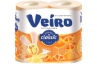 Бумага туалетная VEIRO CLASSIC Оранжевое небо, 2-сл, 17.5м 