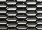 Сетка (120х20см) черная алюминиевая средняя ячейка