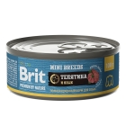 Брит Premium by Nature консервы с  телятиной и языком д/взрослых собак мелких пород
