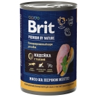 Брит Premium by Nature консервы с индейкой с тыквой д/взр собак всех пород с чувств пищ 
