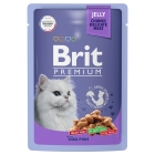  Брит Premium Пауч для взрослых кошек треска в желе 
