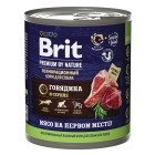 Брит Premium by Nature консервы с  говядиной и сердцем для взрослых собак всех пород