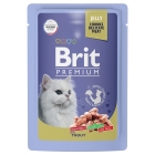 Брит Premium Пауч для взрослых кошек форель в желе 