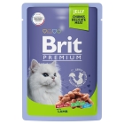 Брит Premium Пауч для  взрослых кошек ягненок в желе 