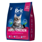 Брит Premium Cat Adult Chicken сухой корм премиум класса с курицей для взрослых кошек