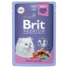 Брит Premium Пауч д/котят кролик в желе