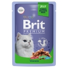 Брит Premium Пауч для взрослых кошек цыпленок в желе